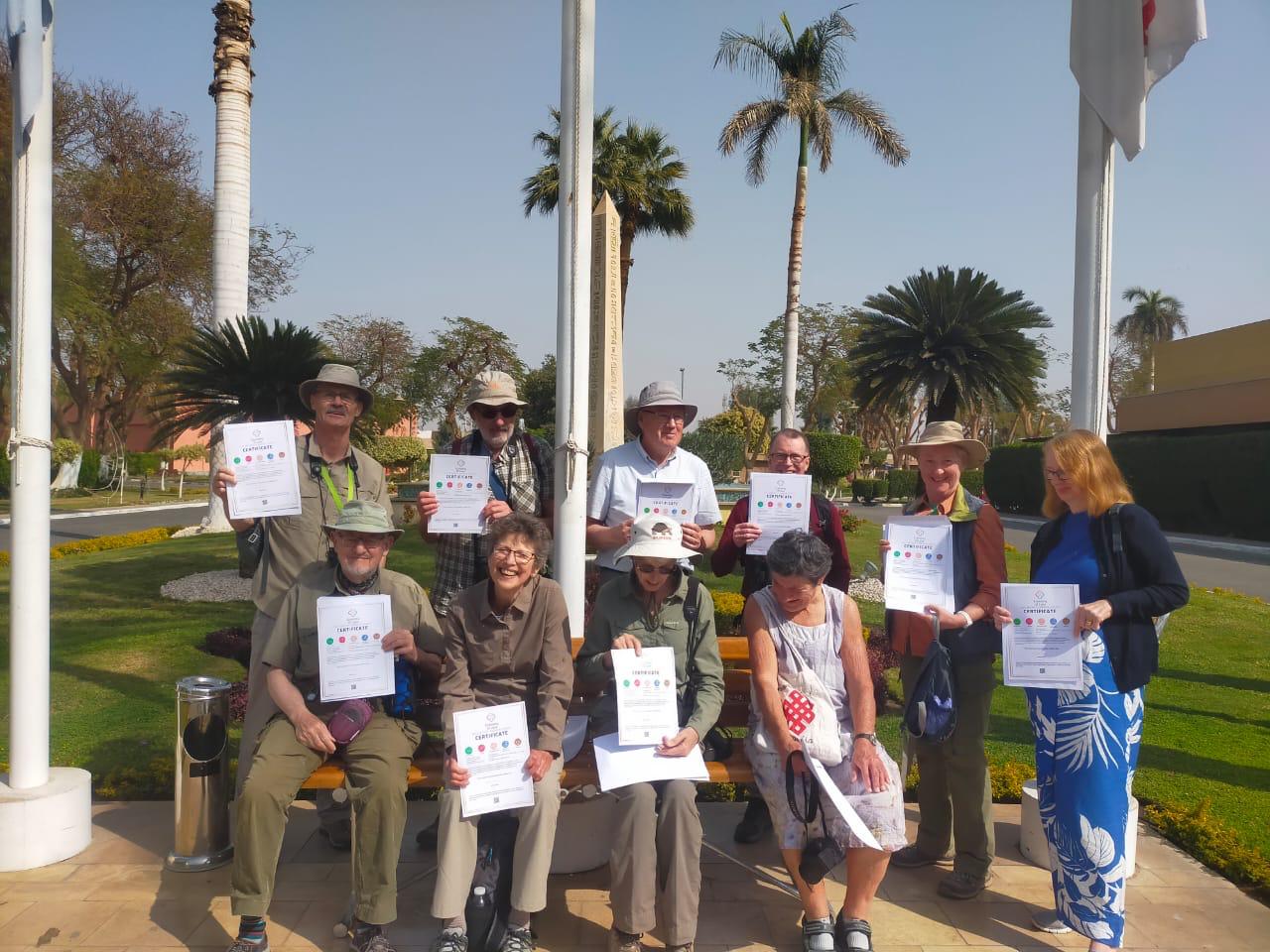 Amisol heritage tour group with carbon credit certificates