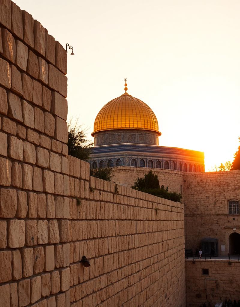 Jerusalem Old City at sunset